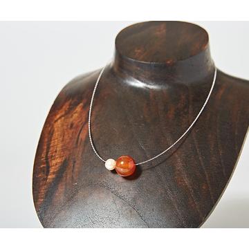 ふるさと納税 1900 OMAMORI JEWELRY あこや真珠8mm 夫婦岩チョーカーSV925 紅玉髄・カーネリアン 伊勢とこわかや OMAMOTIJEWELRY 真珠 夫婦岩チ.. 三重県伊勢市