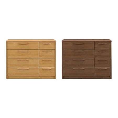 ふるさと納税 シャーロットII120ローチェスト NA・BR ローチェスト NA・BR チェスト 棚 引出し 収納 三方組 強化紙 長引き出し フルオープン三段.. 福岡県柳川市