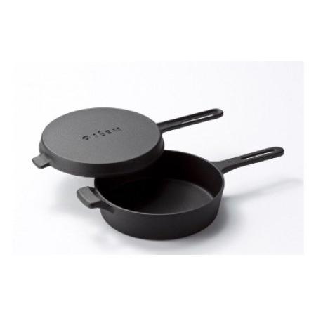 ふるさと納税 南部鉄器 ダッチオーブン天火 24cm 片手 グリルスキレット 【OIGEN 作】 IH調理器 伝統工芸品 鉄フライパン アウトドア キャンプ .. 岩手県奥州市|furunavi|02