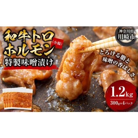 ふるさと納税 [訳アリ]和牛トロホルモン 特製味噌漬け 1.2kg(300g×4)[2025年12月発送] 神奈川県川崎市