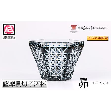 ふるさと納税 s768 [2026年限定モデル!]鹿児島県指定伝統的工芸品 薩摩黒切子酒杯「昴」 鹿児島 切子 伝統工芸品 ガラス グラス 還暦祝 .. 鹿児島県さつま町