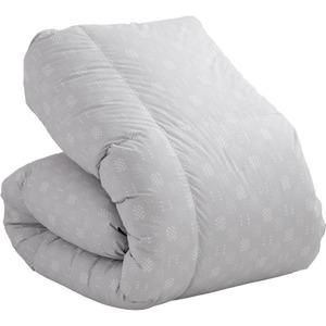ふるさと納税 【増量1.2kg】羽毛布団　ハンガリーホワイトダック93％　DP400　シングル（グレー：かるた遊び柄） _ 増量タイプ 羽毛 掛け布団.. 福岡県久留米市_4