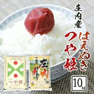 ふるさと納税 SE0513 令和7年産[精米]つや姫、はえぬき 計10kg(5kg×2袋) [農産物検査員おすすめの庄内米] SY 山形県酒田市