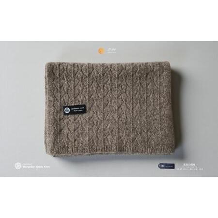 ふるさと納税 『Noble Fibre』100%ヤク・マフラー メッシュ グレー 大阪府泉佐野市