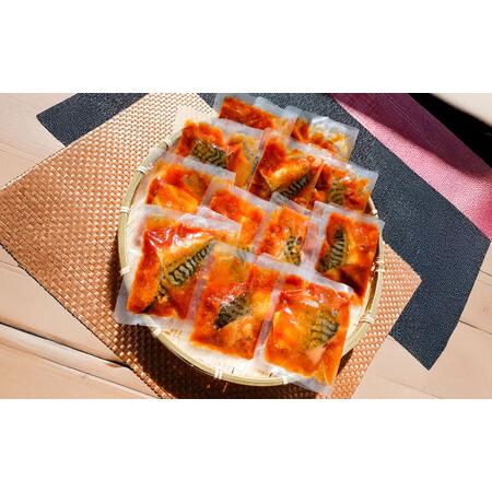 ふるさと納税 ストックに最適！老舗の味噌で煮込んだサバの味噌煮 16パック 島根県松江市/株式会社山光食品[ALHZ001] 島根県松江市の画像