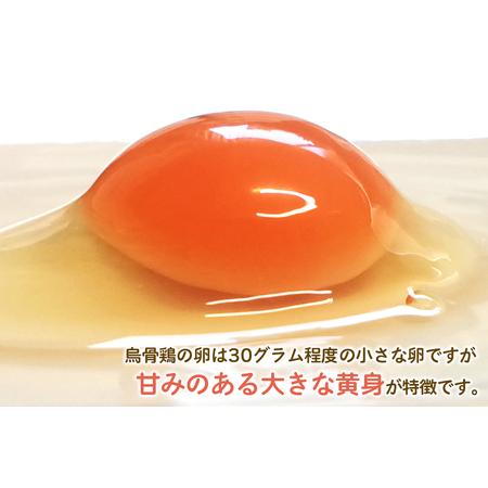 ふるさと納税 [定期便／3ヵ月] 希少！平飼い烏骨鶏の卵「月光《tuki》」40個×3回 計120個 [0803] 栃木県日光市の画像