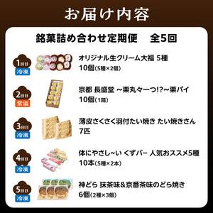 ふるさと納税 定期便 全5回 銘菓詰め合わせ便 0001-T11 | 和菓子 京都府木津川市の画像