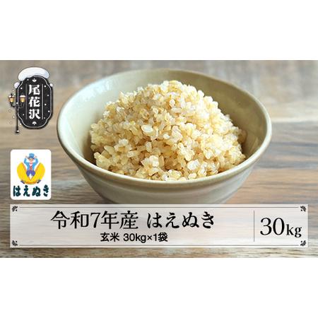 令和7年産 はえぬき玄米30キロ ふるさと納税 令和7年産 玄米 はえぬき 30kg kg-hagxa30 山形県尾花沢
