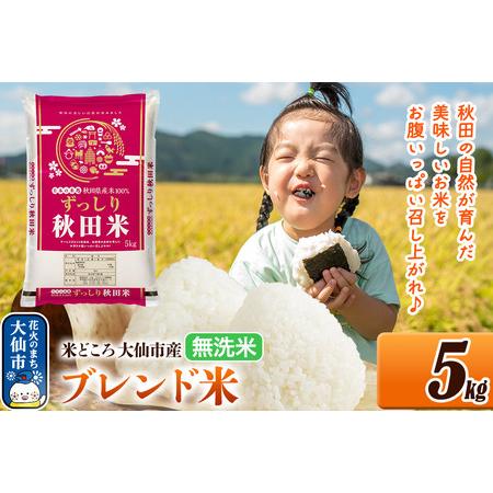 ふるさと納税 米 米どころ 秋田県大仙市産 ブレンド米 令和7年産【無洗米】5kg（5kg×1袋） 秋田県大仙市 | 