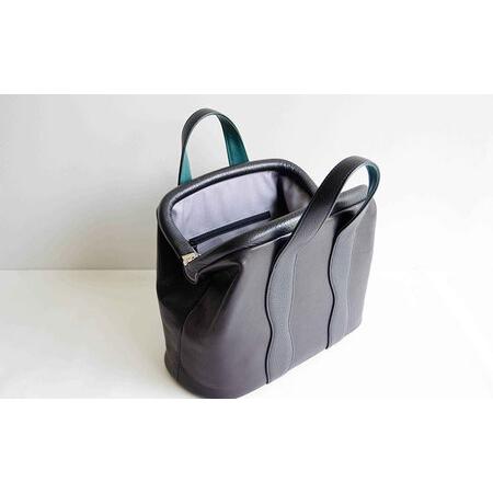 ふるさと納税 バッグ HIYORI240 牛革 ハンドバッグ トートバッグ VALLEYSHELL 青梅市 ブラック×ピンク 東京都青梅市の画像