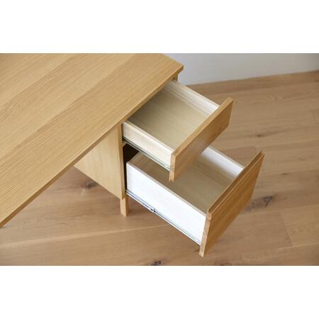 ふるさと納税 【開梱設置】高野木工 プレーンデスク SET8 オーク（W130×D60cm）【10年保証】 福岡県大川市の画像
