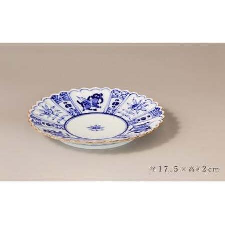 ふるさと納税 有田焼  芙蓉紋 菊型 プレート 2個セット【鷹巣瑞光堂】食器 器 うつわ 手描き 45000円 A45-380 佐賀県有田町の画像
