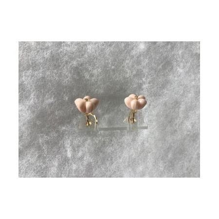 ふるさと納税 【サンゴ】桜ドロップ イヤリング ヒメサンゴ ダイヤ K18G 高知県南国市の画像