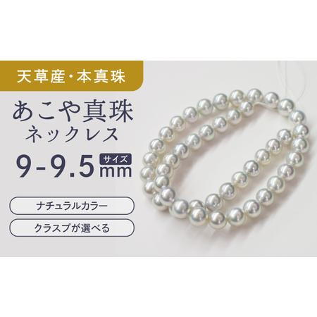 ふるさと納税 S085-438_あこや真珠 ネックレス アクセサリー チョーカー ナチュラル 9mm - 9.5mm 真珠 熊本県天草市