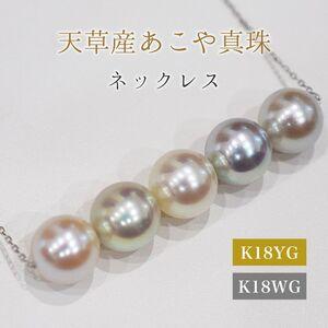 ふるさと納税 S101-414_あこや真珠 天草 ナチュラル 無調色 ペンダント ネックレス 8mm - 8.5mm 真珠 熊本県天草市