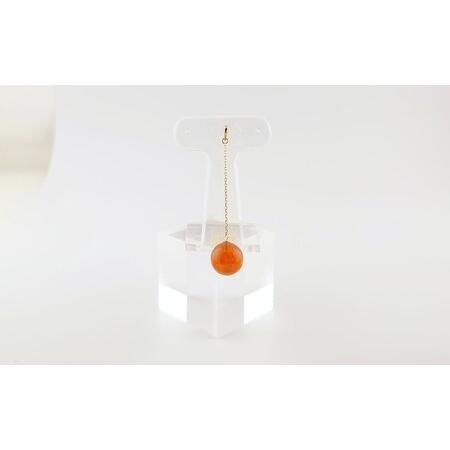 ふるさと納税 Amberlogue ペンダント 丸玉(金属素材:K10 琥珀:直径10mm サイズ:全長45mm) 岩手県久慈市