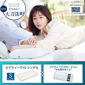 ふるさと納税 [大刀洗町限定]エアウィーヴ01 シングル × エアウィーヴ ピロー スリム “みな実のまくら" 福岡県大刀洗町