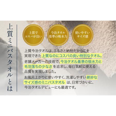 ふるさと納税 （今治タオルブランド認定） 上質ミニバスタオル 4枚セット ホワイト [I003990MBTW] 今治タオル 渡辺パイル織物 ふるさと納税 限定.. 愛媛県今治市の画像