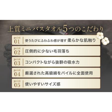 ふるさと納税 （今治タオルブランド認定） 上質ミニバスタオル 4枚セット グレーベージュ [I003990MBTGYBE] 今治タオル 渡辺パイル織物 ふるさと.. 愛媛県今治市の画像