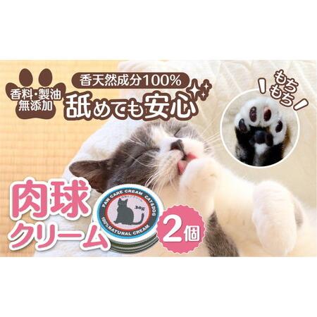 ふるさと納税 ネコの肉球ケアクリーム 30g[2個セット] | キャット ペット ケア用品 メンテナンスグッズ お手入れ 飼育 クロモジ 米油 シ.. 愛媛県久万高原町
