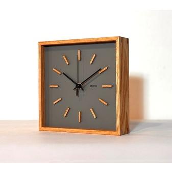 ふるさと納税 [グレー]arca_waku時計[黒針/無線]/ CHAANY 時計 [85-07G] 長野県諏訪市