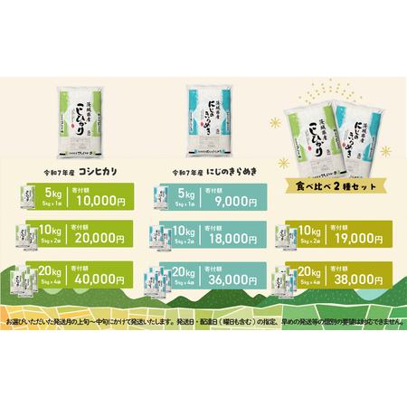 ふるさと納税 【令和7年産】精米 にじのきらめき 20kg 4月発送 白米 