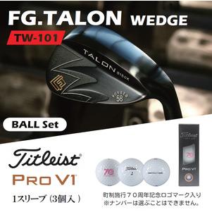 ふるさと納税 [選べるロフト角]FG.TALONウェッジ TW-101(NSPRO950GH(S))&ゴルフボールV1(1スリーブ) 藤本技工 150BE01S./国産 ゴルフク.. 兵庫県市川町
