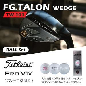 ふるさと納税 [選べるロフト角]FG.TALONウェッジ TW-101(NSPRO950GH(S))&ゴルフボールV1X(1スリーブ) 150BE02S./国産 ゴルフクラブ ウ.. 兵庫県市川町