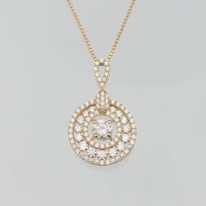 ふるさと納税 K18 Dカラートータル1ctUP ダイヤモンド ペンダントネックレス HH-019705 山梨県甲府市