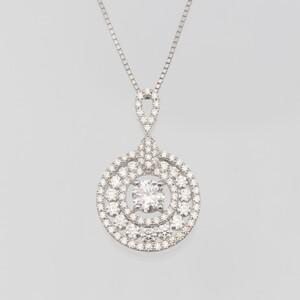 ふるさと納税 プラチナ Dカラートータル1ctUP ダイヤモンド ペンダントネックレス HH-019706 山梨県甲府市