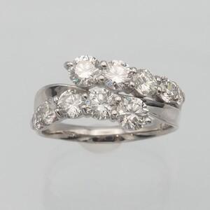 ふるさと納税 プラチナ 2.0ctUP ダイヤモンド リング HR-009599 山梨県甲府市