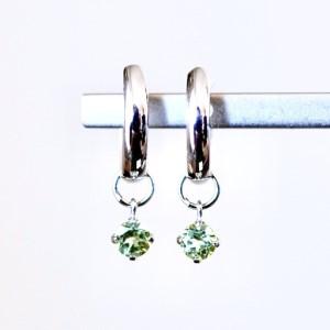 ふるさと納税 Pt900 プラチナ 2WAY ピアス 地金 ペリドット フープピアス(直径10mm) 保証書付 SMK-5249 SWAD098-peri 山梨県昭和町の画像