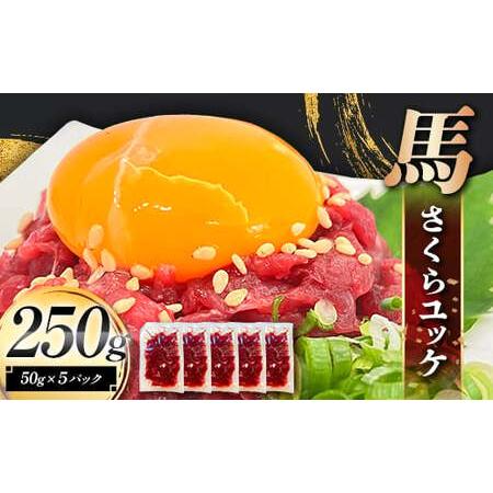 ふるさと納税 FK7-0237_馬さくら ユッケ 250g (50g×5) 馬肉 小分け 冷凍 九州 熊本県 熊本 嘉島 熊本県嘉島町