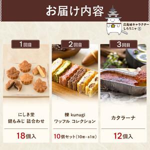 ふるさと納税 【定期便 全5回】ええじゃろひろしま便！ ぶちうまスイーツ定期便B 広島県広島市の画像