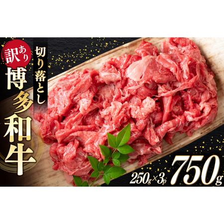 ふるさと納税 牛肉 訳あり A4 A5 博多和牛 切り落とし 250g 3p 計750g [木村食品 福岡県 宇美町 um40beg040037] 福岡県宇美町