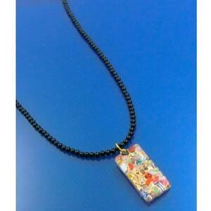 ふるさと納税 ベネチアンガラス使いのブラックオニキスネックレス[宝石][配送不可地域:沖縄県][1703481] 大阪府和泉市