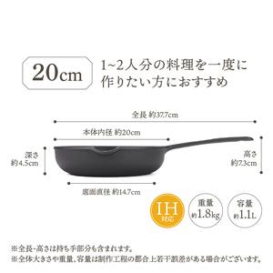 ふるさと納税 南部鉄器 フライパン 20cm 【OIGEN 作】 IH調理器 伝統