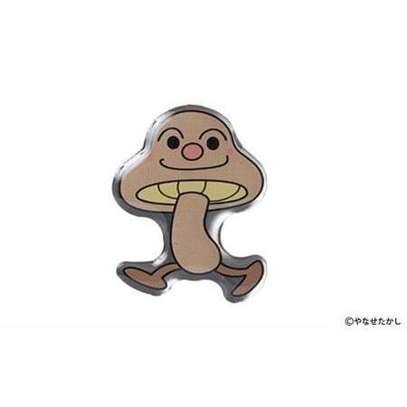 ふるさと納税 香美市イメージキャラクターピンバッジ(しいたけ たけちゃん) ピンバッジ バッジ やなせたかし やなせたかし先生デザイン 香美市.. 高知県香美市