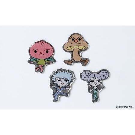 ふるさと納税 香美市イメージキャラクターピンバッジ(香北町4種セット) ピンバッジ バッジ やなせたかし やなせたかし先生デザイン 香美市限定.. 高知県香美市