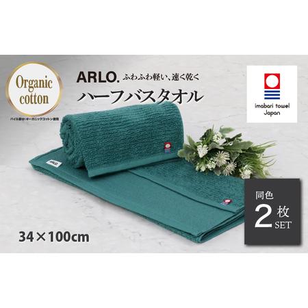 ふるさと納税 (今治タオルブランド認定品) ARLO.ハーフバスタオル 2枚 (グリーン) [I003930HBT2G] 今治タオル タオル 今治バスタオル バスタ.. 愛媛県今治市