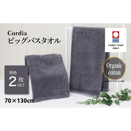ふるさと納税 (今治タオルブランド認定品)Cordia ビッグバスタオル 2枚 (ダークグレー) [I003960BBT2DGY] 今治タオル タオル バスタオル 大.. 愛媛県今治市