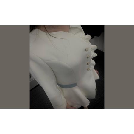 ふるさと納税 COEL×JapanHerbalEstheticAssociationコラボ・シャンパンホワイトカラー・おしゃれ着エステ用ユニフォーム・フリル付き韓国人.. 東京都渋谷区の画像