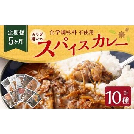 ふるさと納税 カラダ想いのスパイスカレー(2種4個×5回)毎月[5回定期便] 薬膳ビーフカリー 豚バラジンジャーカリー 薬膳ポークカリー き.. 北海道愛別町