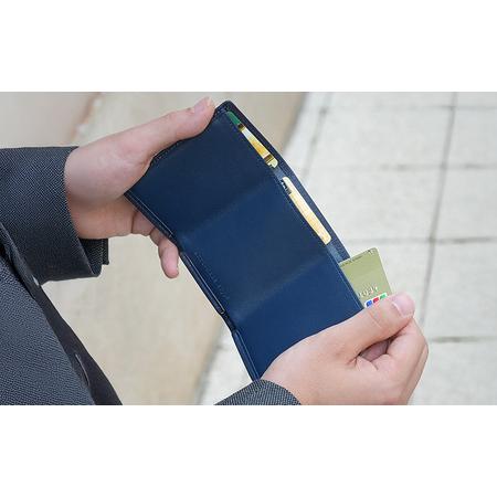 ふるさと納税 豊岡財布 anti-mode style Ai コンパクト ウォレット AW501 勝色 / 財布 三つ折り 藍色 牛革 本藍染 天然染料 ユニセックス メンズ.. 兵庫県豊岡市の画像