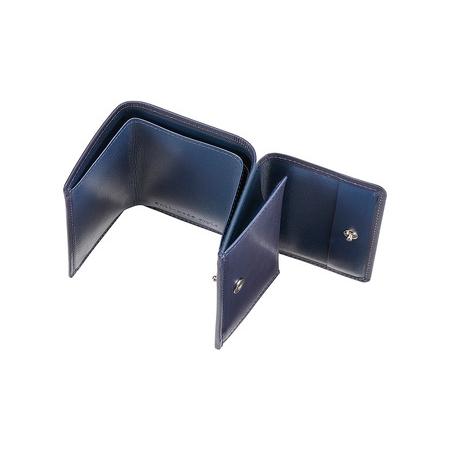 ふるさと納税 豊岡財布 anti-mode style Ai コンパクト ウォレット AW501 勝色 / 財布 三つ折り 藍色 牛革 本藍染 天然染料 ユニセックス メンズ.. 兵庫県豊岡市の画像