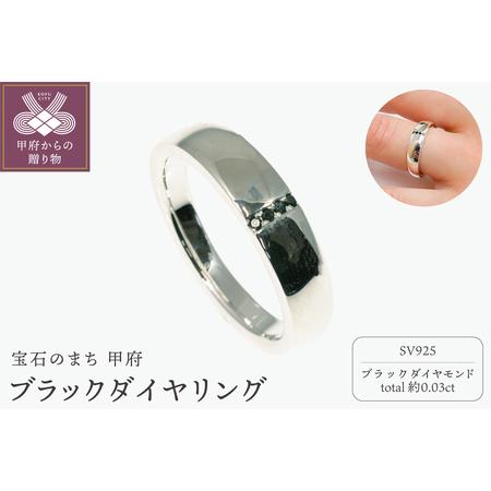 ふるさと納税 SV925 ブラックダイヤリング FHP-054 山梨県甲府市