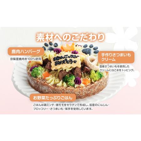 ふるさと納税 犬用バースデーケーキ ごはん 4号サイズ 直径12cm ごはんタイプ 鶏ミンチ＆豚モモ BUN'S KITCHEN 送料無料 犬用ケーキ 誕生日.. 福岡県田川市の画像