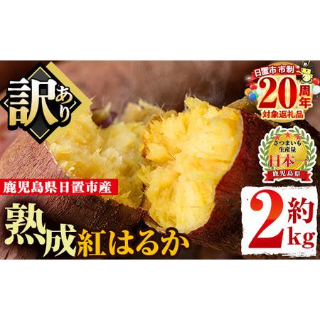 ふるさと納税 No.560-C [訳あり・不揃い]鹿児島県日置市産さつまいも!熟成紅はるか(約2kg) 国産 九州産 サツマイモ さつま芋 訳アリ 紅春香.. 鹿児島県日置市