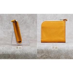 ふるさと納税 本革 L字ファスナー ミニ財布 日本製 レザー 革製品 コンパクト 小銭入れ Liete vivid オリーブ 兵庫県福崎町_4