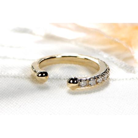 ふるさと納税 K10YG 0.1ct ダイヤモンド イヤーカフ【片耳用】 EmP0023-10Y SWCJ004-yg 山梨県昭和町の画像